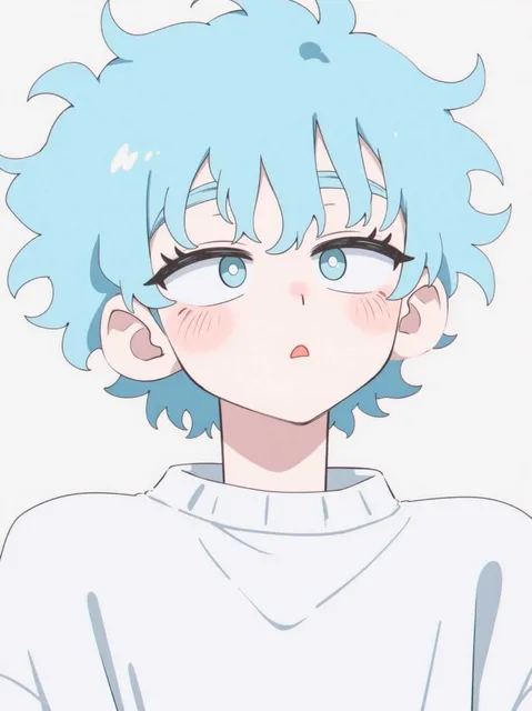 線画アニメアバターイラスト - 白波