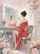 踊子の楽屋 — alfapicsさんのAIイラスト