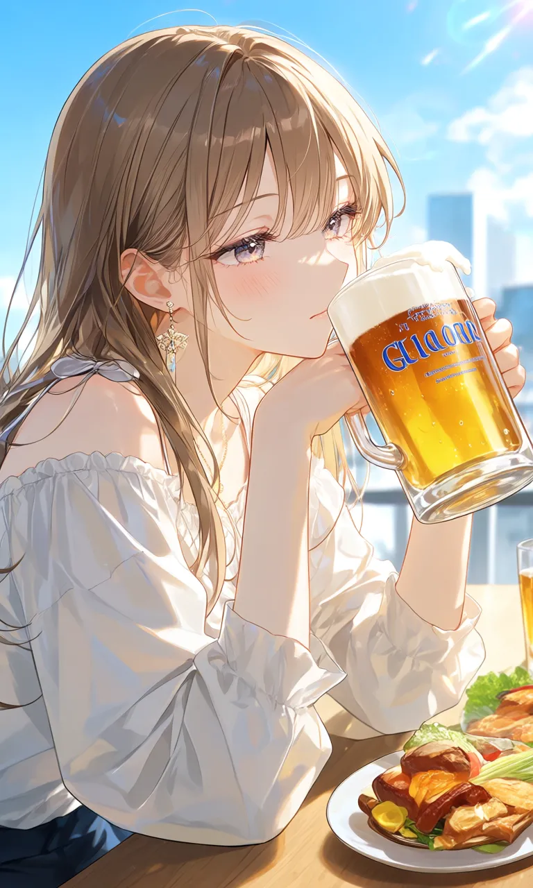 ビアガーデンでビール飲むならジョッキだろ💖