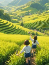 稲刈り·黄金いろの田んぼ の投稿作品