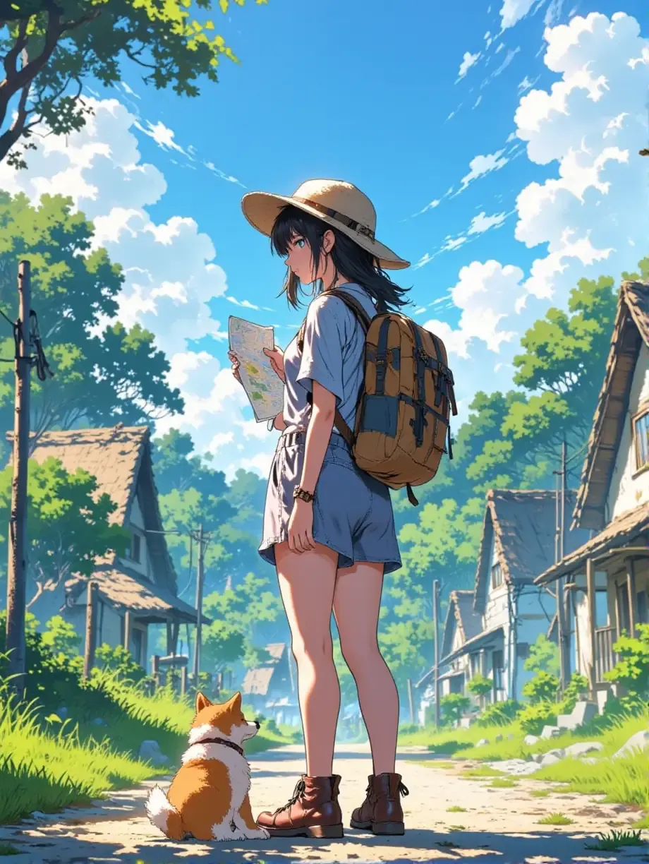 愛犬と共に気ままな旅を — ASAさんのAIイラスト