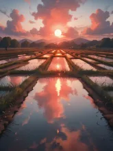 田植えの水鏡·初夏チャレンジ の投稿作品