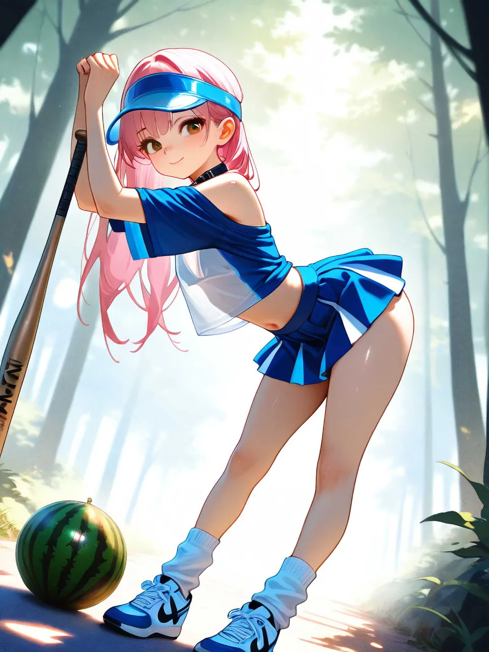 今日を頑張る人も、今日は頑張らない人も、みんなを応援したい、スイカとバットとチアガール!…桃