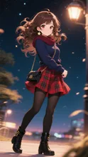 夜のイルミネーションデート風