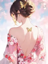 ゴールドの蝶