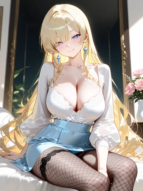 soft and flowing locks - 網タイツ