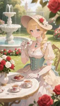 薔薇庭園のアフタヌーンティー