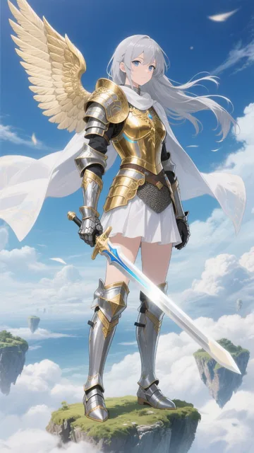 天空を守護する黄金の美少女騎士