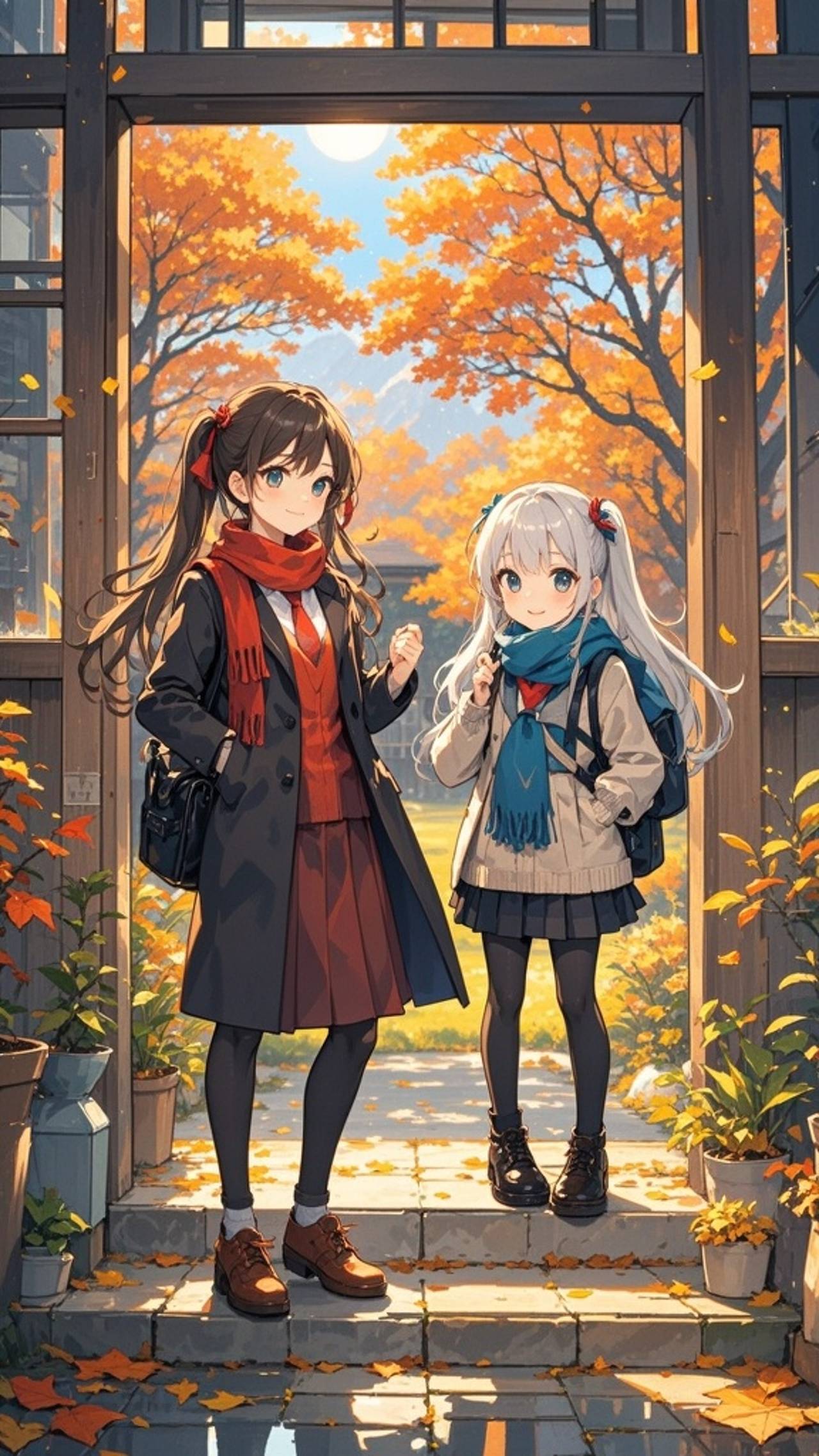 Maiden Beneath the Maple — wutongshuさんのAIイラスト
