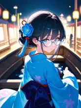屋形船の芸者美人·夏の宵の屋形船 の投稿作品