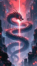 赤黒龍 — Cyber-MさんのAIイラスト