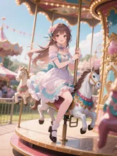画像生成チャレンジ·廻るメリーゴーランド の投稿作品