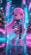 未来のピンク髪娘💕手❤️繋ごうよ💕 — 美波💕さんのAIイラスト