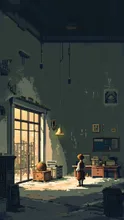 夜間の人形