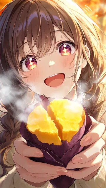 P 秋空と焼き芋と少女
