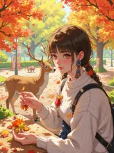 見てる。 — きゅうり子さんのAIイラスト