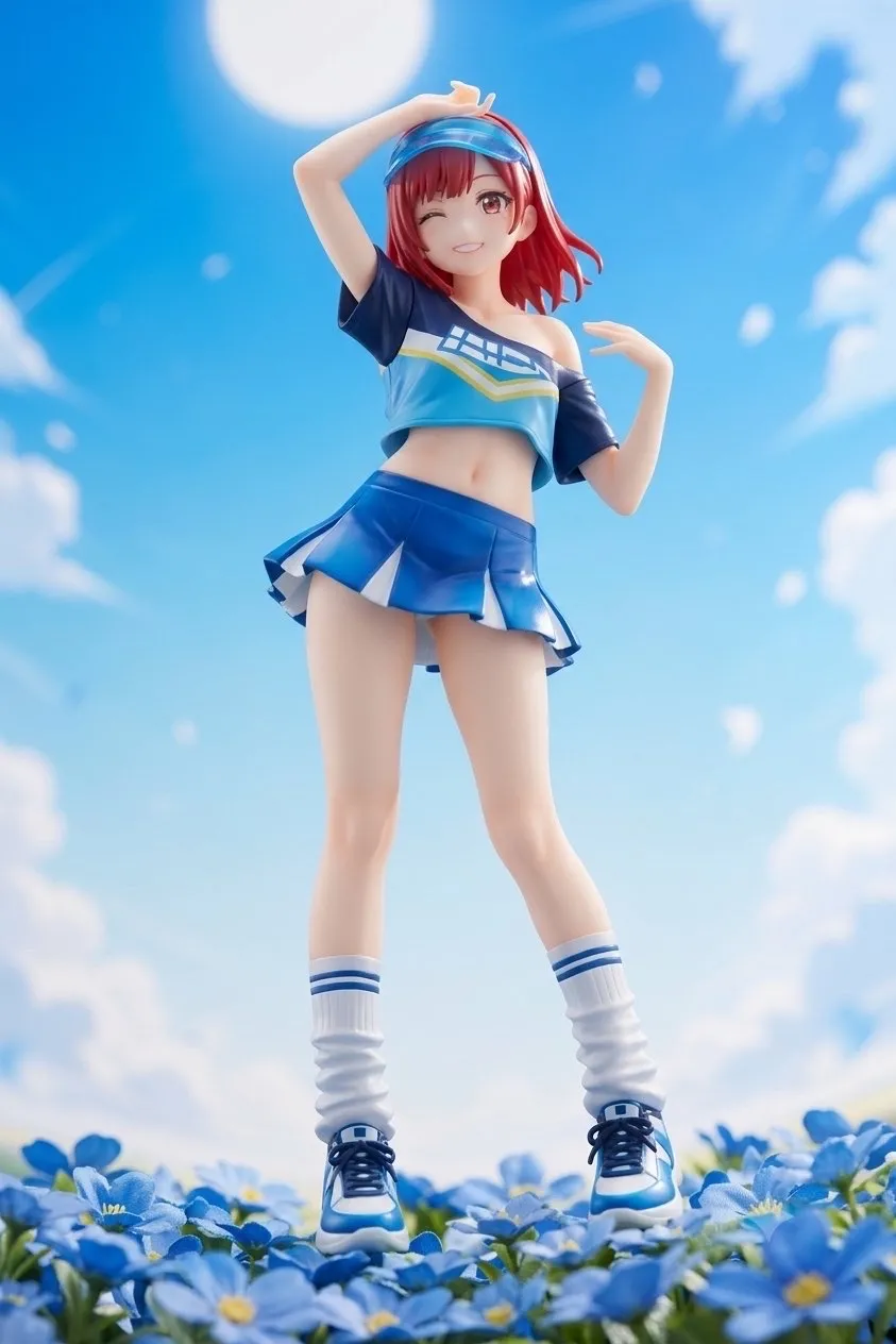 風と花吹雪とチアガール…フィギュア…赤