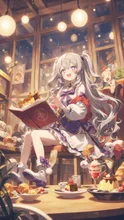 生成チャレンジ第163弾·夜のカフェ の投稿作品