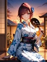 日本の夕涼み — 夕焼けイラストのAIイラスト|SUPPART