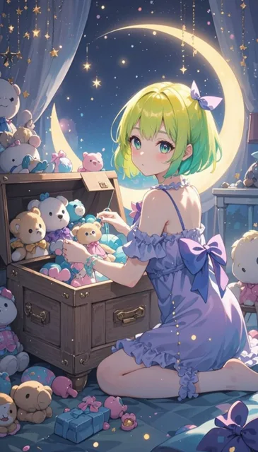 夜のおもちゃ箱の中で起こる秘密の物語