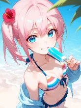 アイスキャンディーと夏の女性·初夏チャレンジ の受賞作品
