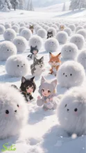 雪の精霊と獣人達