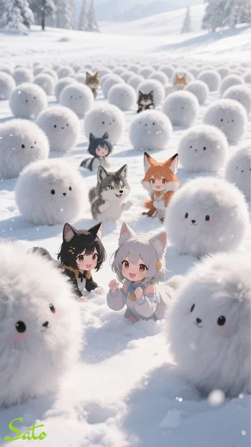 雪の精霊と獣人達
