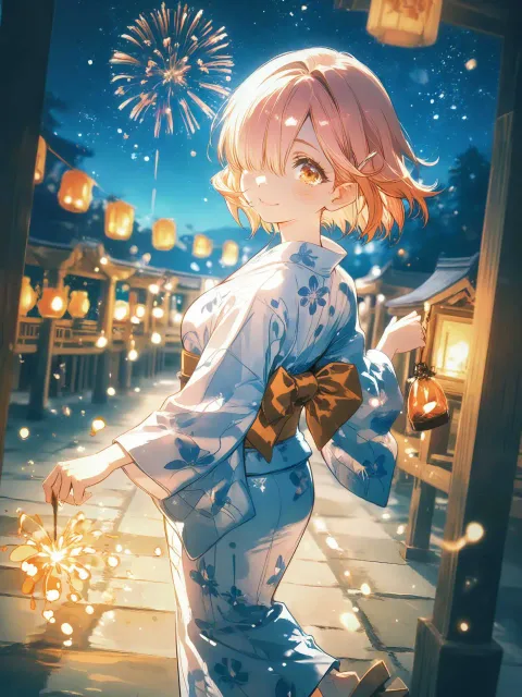 夏の日の明梨。