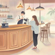 君に会えるカウンター — 茶畑まつりさんのAIイラスト