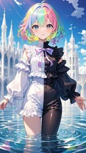 黒と白が融合
