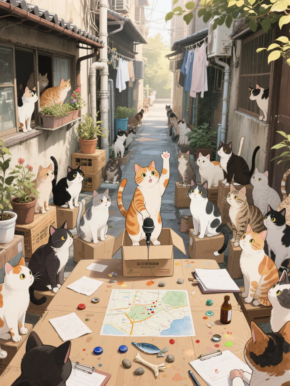 路地裏の会議