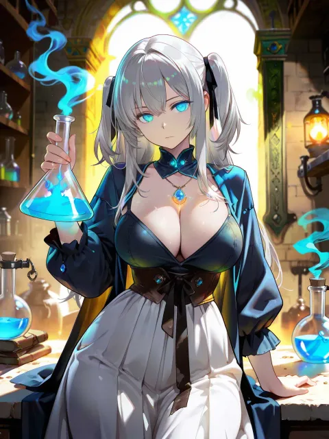 1girl、medieval europe - 錬金術師