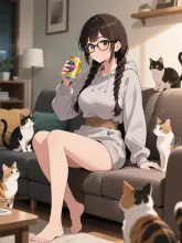 「穂蔵　灯子(ほのぐら　とうこ)」のブカブカスエット — 水上雷太さんのAIイラスト