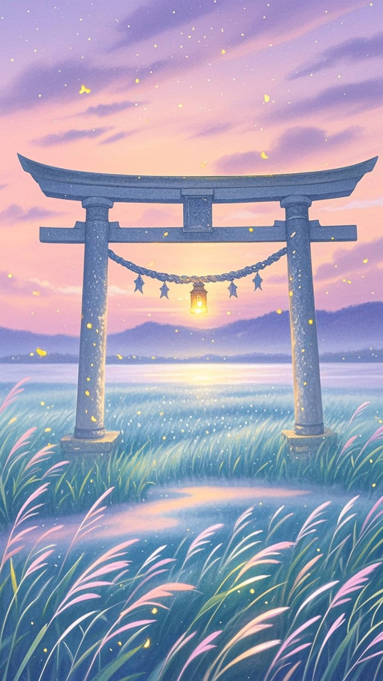 鳥居とともに光を