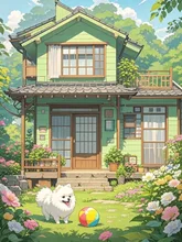 抹茶色の家 — hikkoさんのAIイラスト