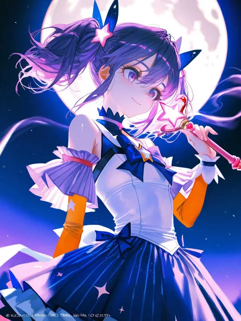 Enchanting Little Witch with Starry Glasses