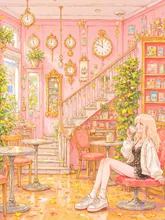 画像生成チャレンジ·レトロな喫茶店 の投稿作品