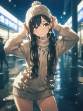 ニット帽·耳まで深くかぶって の投稿作品