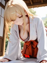 宿坊のある神社の巫女さん。 — 田山シューさんのAIイラスト