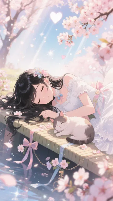 Fantasy and fancy anime style - 縁側で昼寝