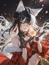 桜舞う少女MAX — みまみま【九尾狐のKUBIKO】さんのAIイラスト