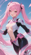 ピンク髪娘💕ヒーロー❤️