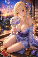 残暑見舞い·うちわ揺れる縁側 の投稿作品