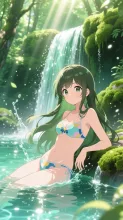 滝つぼの水着美女·涼を求めて の投稿作品