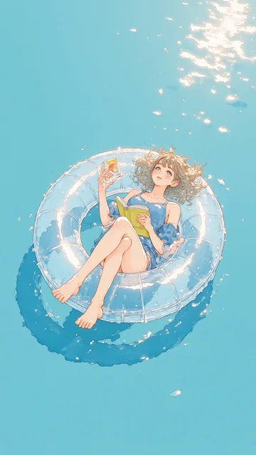 輪郭線付きカラーイラスト - Miku