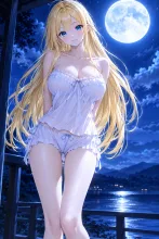 月あかりの下·薄着で立つ の投稿作品