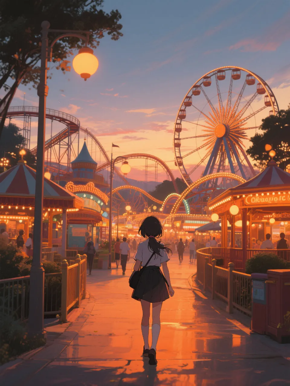 高精度アニメ - 夕暮れの遊園地 / セスタス
