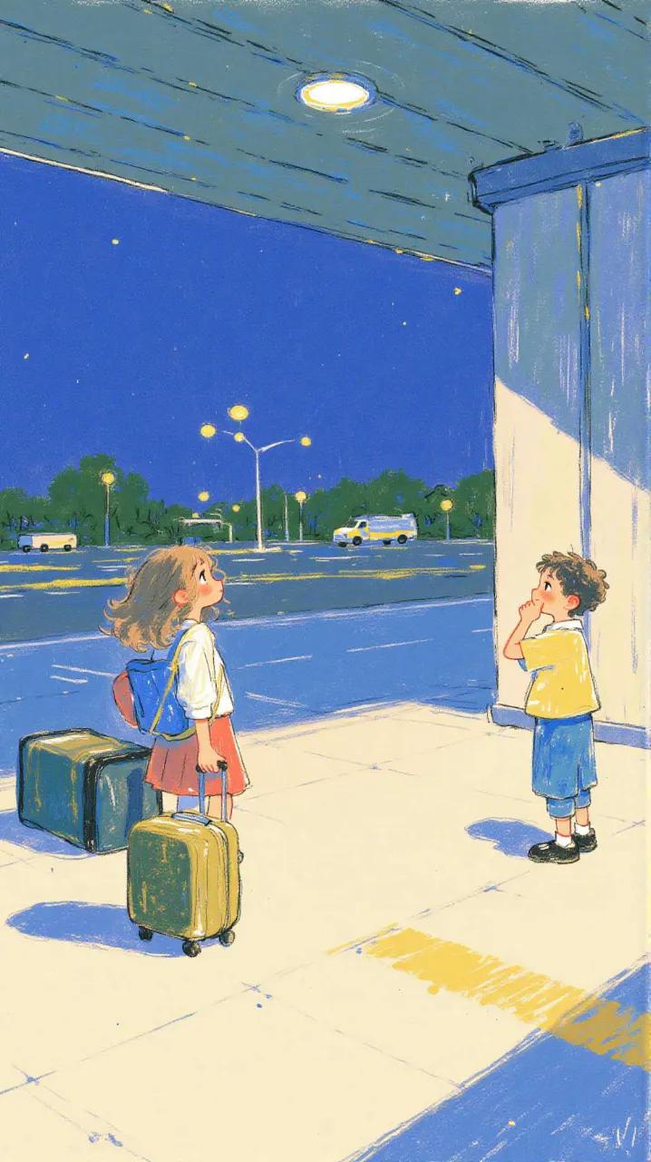 仕事終わりの空港、旅の始まり