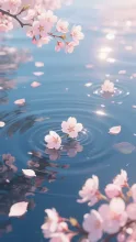 水面に浮かぶ春🌸