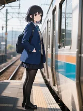 電車通学 — タイツイラストのAIイラスト|SUPPART